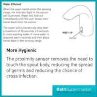 Bristan Chrome Commercial Infrared Sensor Automatic Touch-Free Basin Swan Spout Tap - Image 6