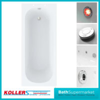 Koller Round Single Ended Whirlpool Jet Spa Bath 1675mm x 700mm With Light Option