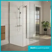 AquaVolere White Linear 25mm Ultra-Slim Rectangular Shower Tray & Waste 1700mm x 700mm & 800mm
