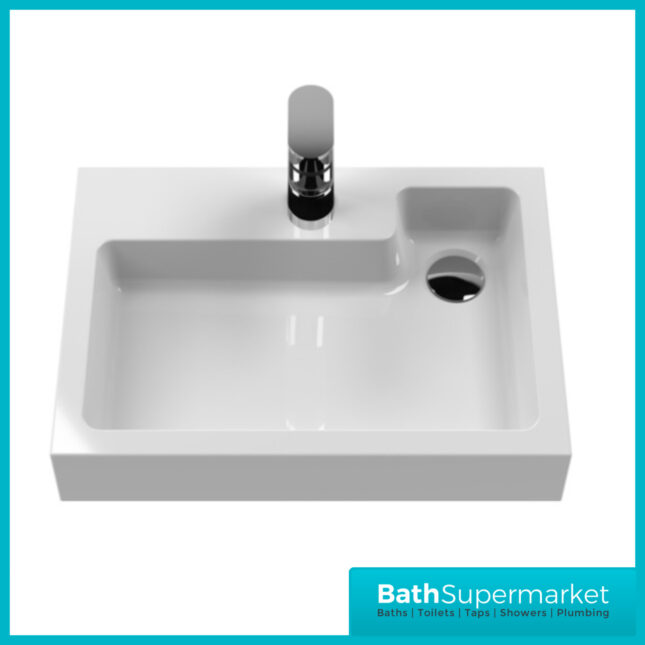 Nuie Athena 500 Gloss Grey 2-In-1 Basin, Concealed Cistern & WC Unit