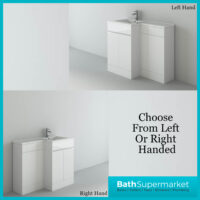 Empire Matt Black Combination L Shape Furniture Full Package Toilet Set 1100mm x 860mm LH & RH
