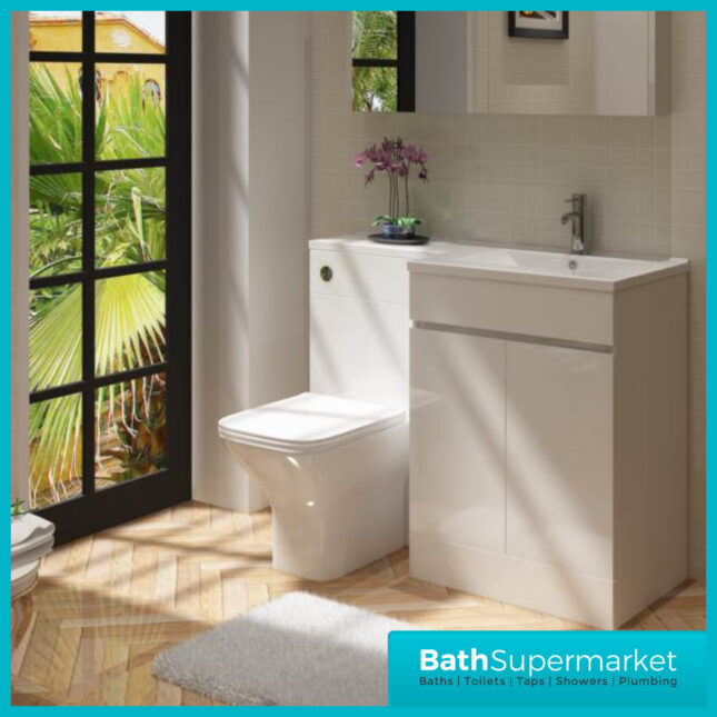 Empire Gloss White Combination L Shape Furniture Set 1100mm x 860mm LH & RH Pack