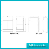 Empire Matt Black Combination L Shape Furniture Full Package Toilet Set 1100mm x 860mm LH & RH