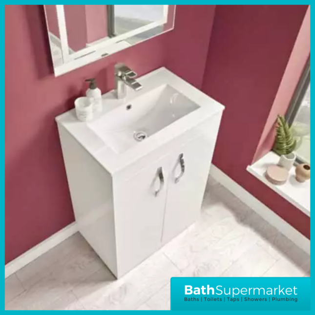 Tavistock Pioneer Freestanding Vanity Unit – Gloss White