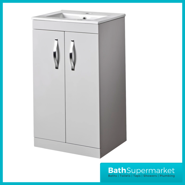 Tavistock Pioneer Light Grey Freestanding Vanity Unit 500mm & 600mm Width