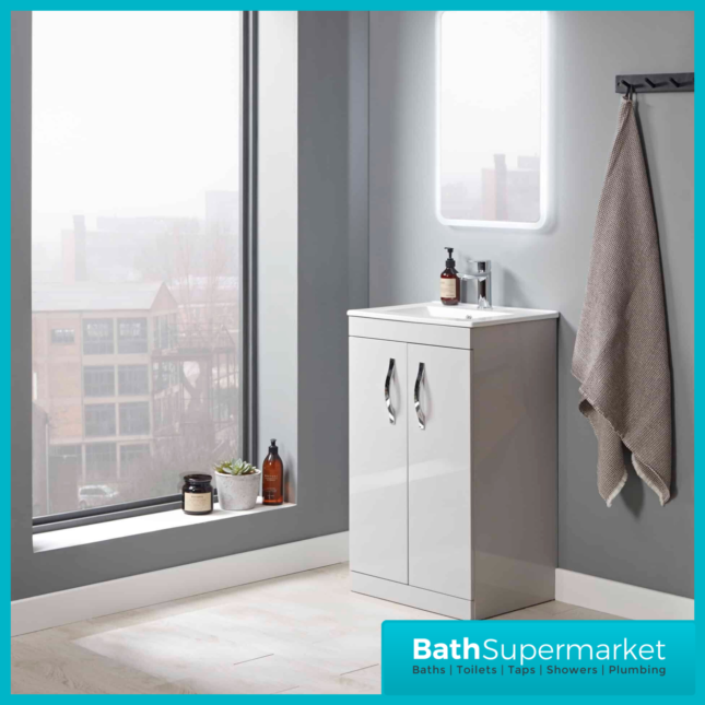 Tavistock Pioneer Light Grey Freestanding Vanity Unit 500mm & 600mm Width