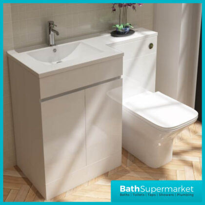 Empire Gloss White Combination L Shape Furniture Set 1100mm x 860mm LH & RH Pack