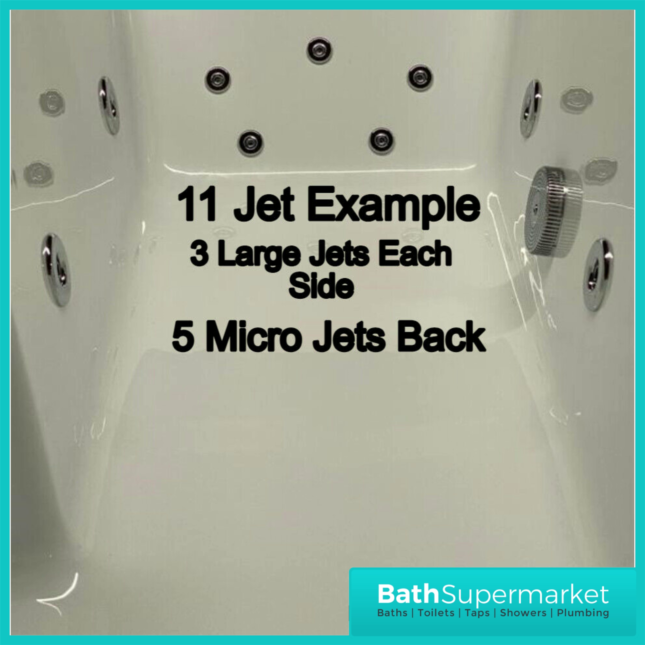 Koller Round Double Ended Whirlpool Jet Spa Bath 1700mm x 700mm With Light Option