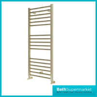 Brushed Brass Straight Ladder Towel Radiator 500mm x 1600mm