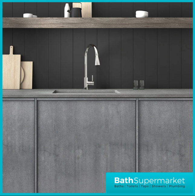 Ellsi Luxr Chrome Swivel Spout Kitchen Sink Mixer Tap With Pull Out Spray - Image 5