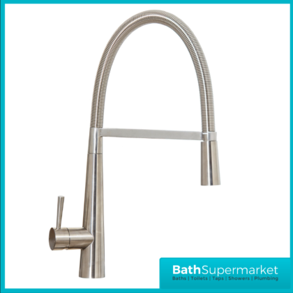 Exodus Brushed Nickel Swivel Spout Pull Down Mono Kitchen Sink Mixer Tap