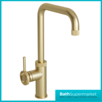 Industrial Style Brushed Brass Kitchen Single Lever Handle Mixer Tap
