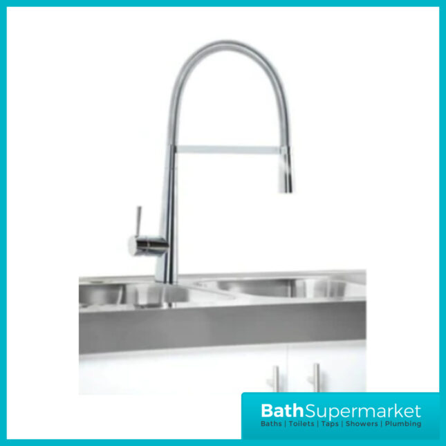Exodus Chrome Swivel Spout Pull Down Mono Kitchen Sink Mixer Tap - Image 6