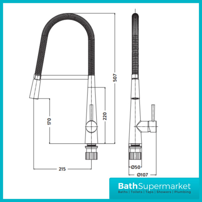Exodus Chrome Kitchen Mixer Tap