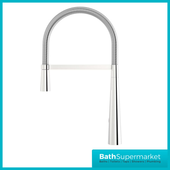 Exodus Chrome Swivel Spout Pull Down Mono Kitchen Sink Mixer Tap - Image 8