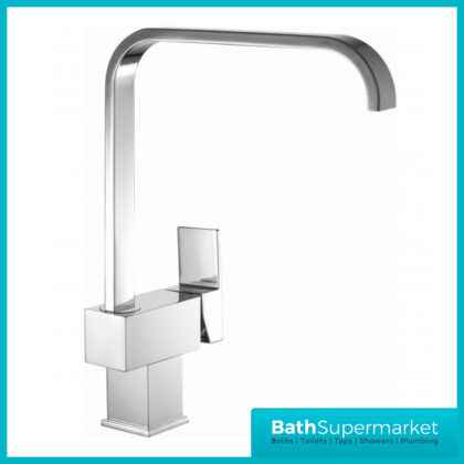 Kartell K-Vit Polished Chrome Single Lever Square Kitchen Sink Mixer Tap