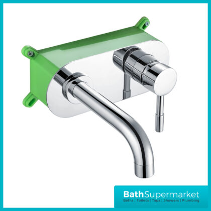 Premier Chrome Wall Mounted Basin Mixer With EZ Box