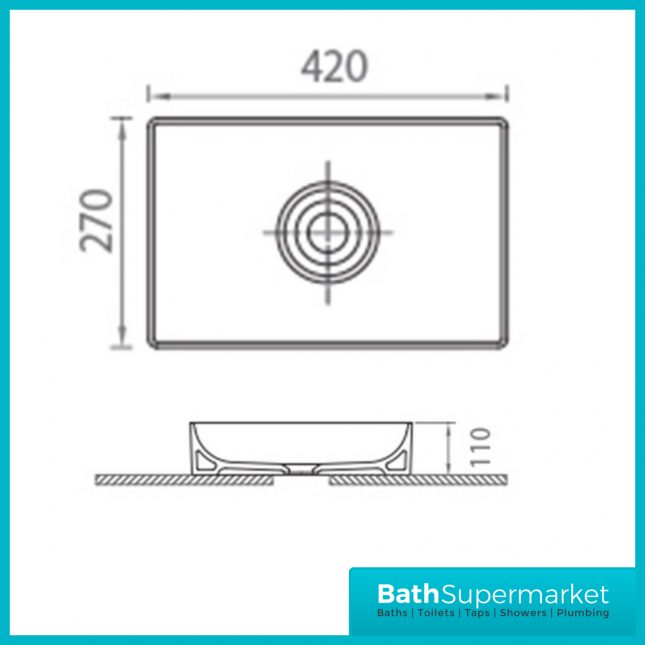 Orac Fluted Sonoma Oak Wall Hung Side Shelf Vanity Unit 800mm & White Counter Top Basin
