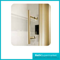 Sognare Brushed Brass S6 Sliding Shower Door Enclosure & Optional Side Panel-1900mm High - Image 5