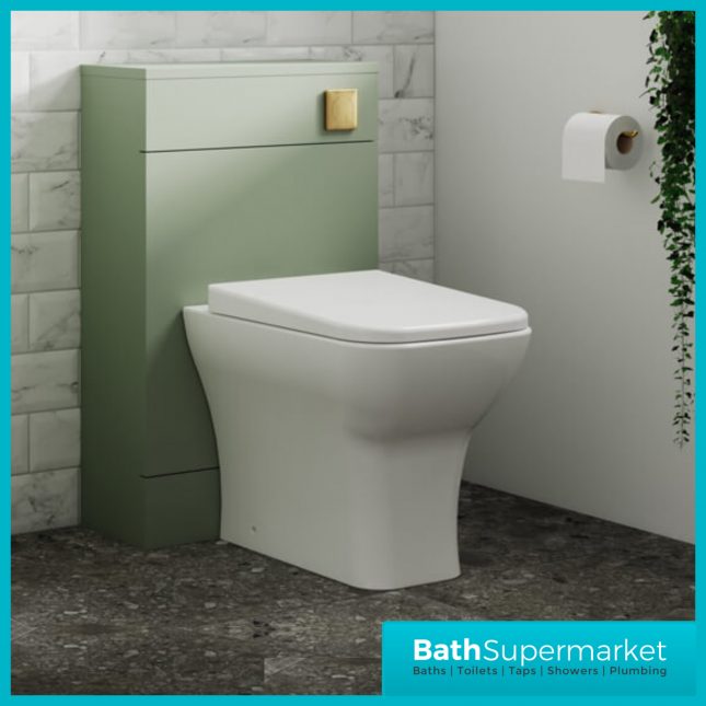 Ava White Back to Wall Rimless Short Projection Toilet Pan & Soft Close Seat