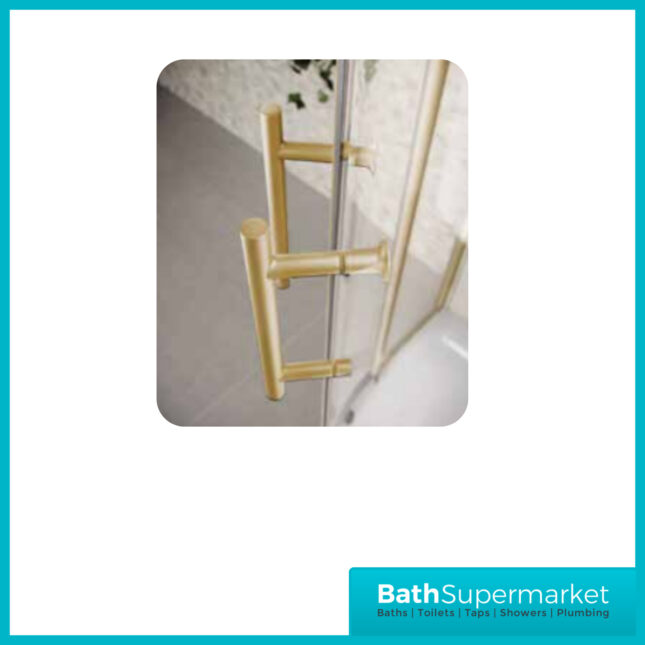 Sognare Brushed Brass Double Door Quadrant Shower Enclosure 900mm x 900mm