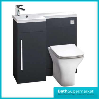 Sognare Mili Matt Grey Bathroom Basin Unit Furniture Pack 900mm LH & RH