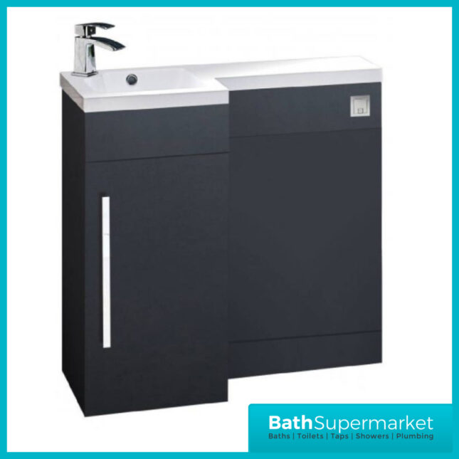 Sognare Mili Matt Grey Bathroom Basin Unit Furniture Pack 900mm LH & RH