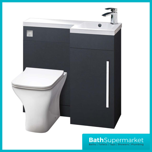Sognare Mili Matt Grey Bathroom Basin Unit Furniture Pack 900mm LH & RH