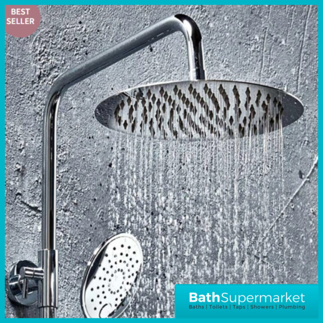 Sognare Messi Chrome Round Cool Touch Exposed Valve Rigid Riser Shower - Image 4