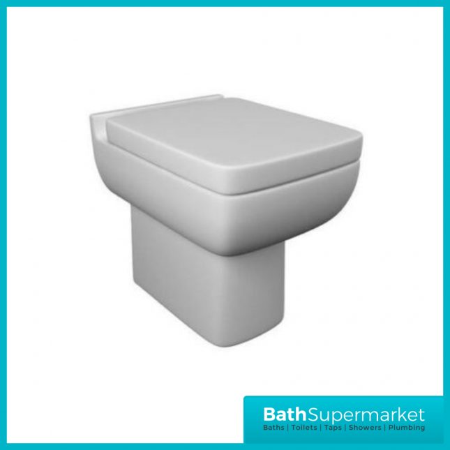 Kartell K-Vit Pure White Back To Wall Toilet Pan & Soft Close Seat