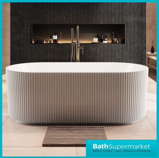 Labyrinth Fluted Freestanding Bath