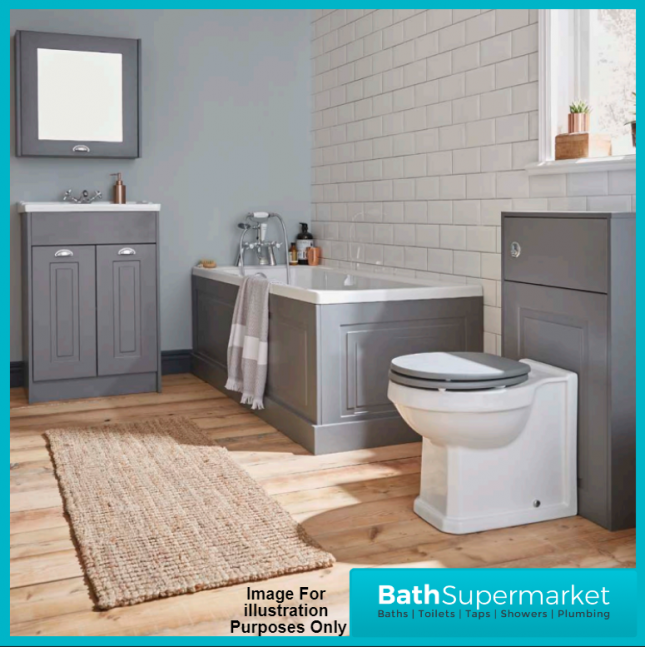 Astley Traditional Matt Grey End Bath Panel 700 - 750 - 800mm