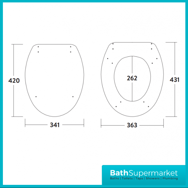Sognare White Wooden Round Soft Close Toilet Seat-Top Fix - Image 2