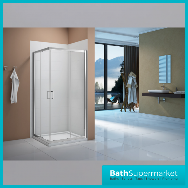 Merlyn Chrome Corner Entry 6mm Shower Enclosure 800mm & 900mm Width 1900mm Height