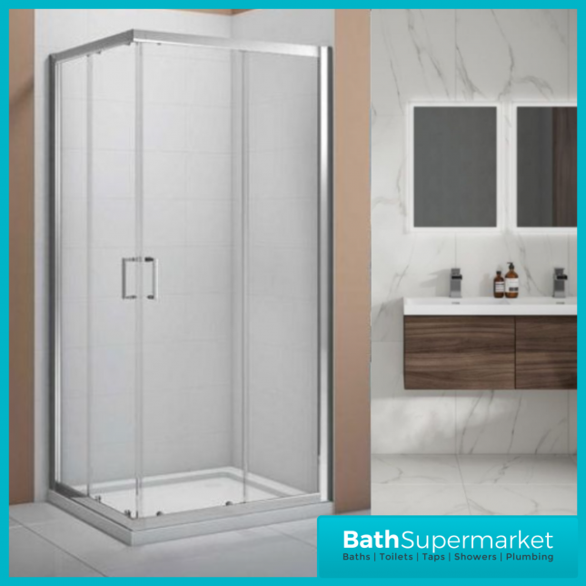 Merlyn Chrome Corner Entry 6mm Shower Enclosure 800mm & 900mm Width 1900mm Height