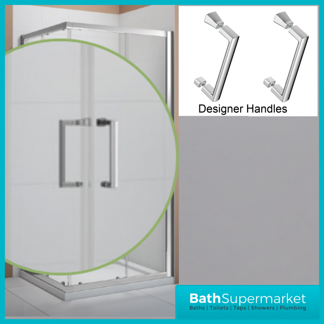 PJH Merlyn Vivid Boost 800mm Corner Entry Enclosure Chrome