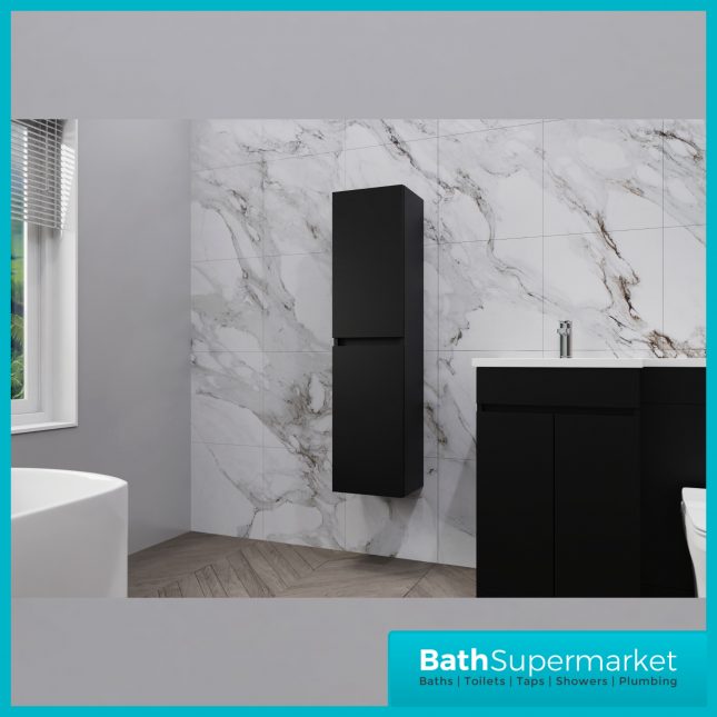 Empire Matt Black Combination L Shape Furniture Pack 1100mm LH & RH – Tall Unit Option