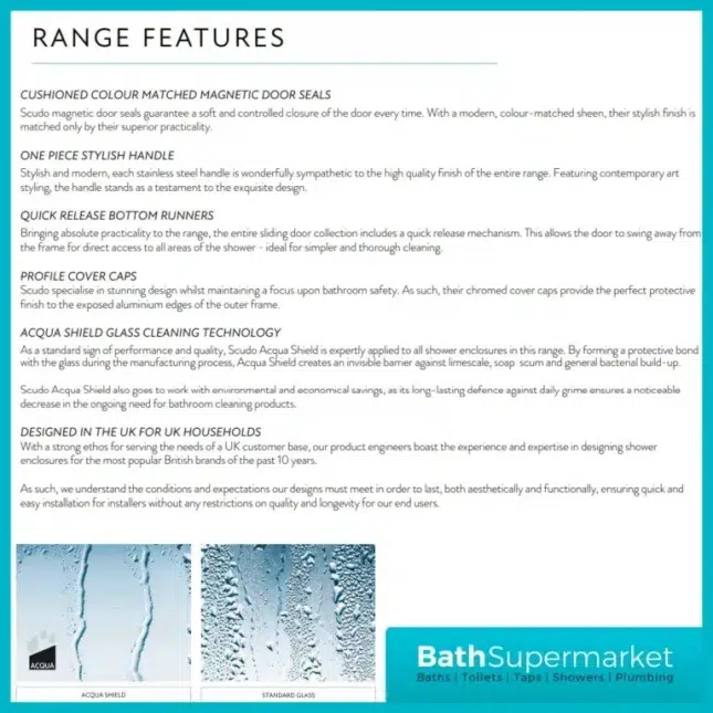 Sognare Black S6 Pivot Shower Door Enclosure 800mm – 900mm Width & Optional Side Panel-1850mm High