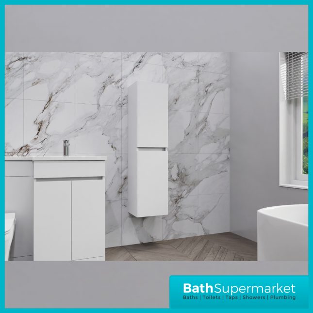 Empire White Gloss Combination L Shape Furniture Pack 1100mm LH & RH – Tall Unit Option