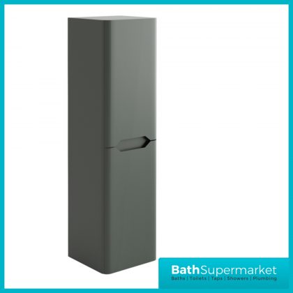 Biella Anthracite Wall Mounted Tall Boy Storage Cabinet Unit 1400mm