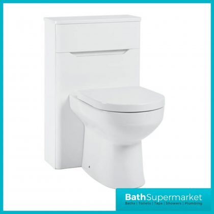 Biella Gloss White Back To Wall WC Toilet Unit 500mm