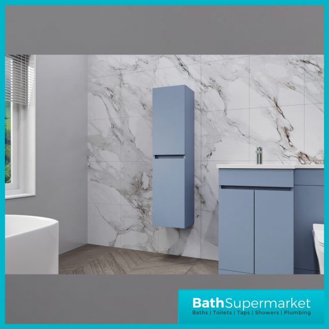 Empire Denim Blue Combination L Shape Furniture Pack 1100mm LH & RH – Tall Unit Option