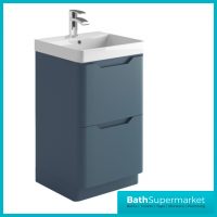 Biella Blue Floor Standing Drawer Vanity Unit & Basin 500mm