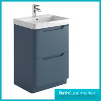 Biella Blue Floor Standing Drawer Vanity Unit & Basin 600mm