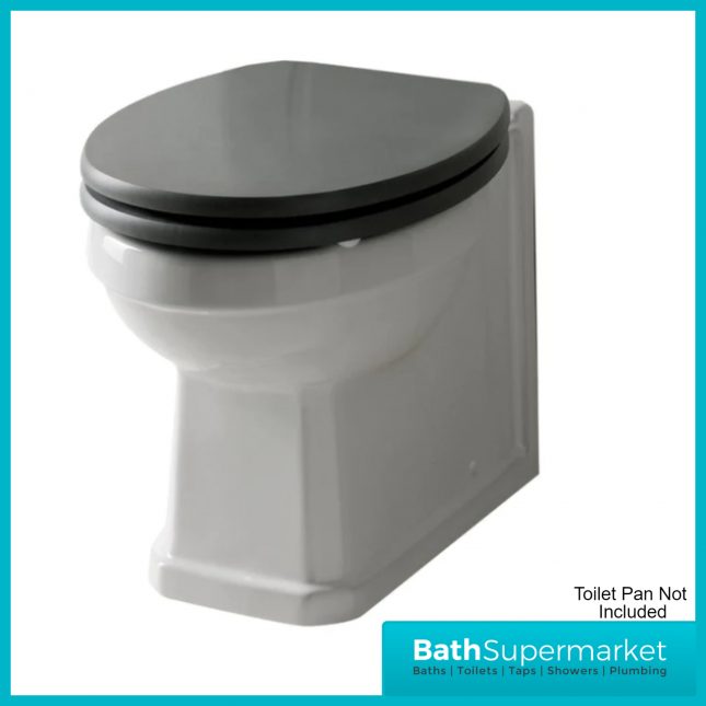 Kartell Astley Matt Grey Traditional Round Soft Close Toilet Seat