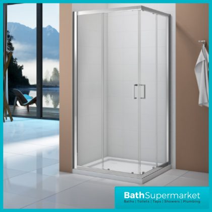 Merlyn Chrome Corner Entry 6mm Shower Enclosure 800mm & 900mm Width 1900mm Height