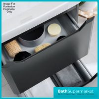 Biella Anthracite Floor Standing Drawer Vanity Unit & Basin 500mm