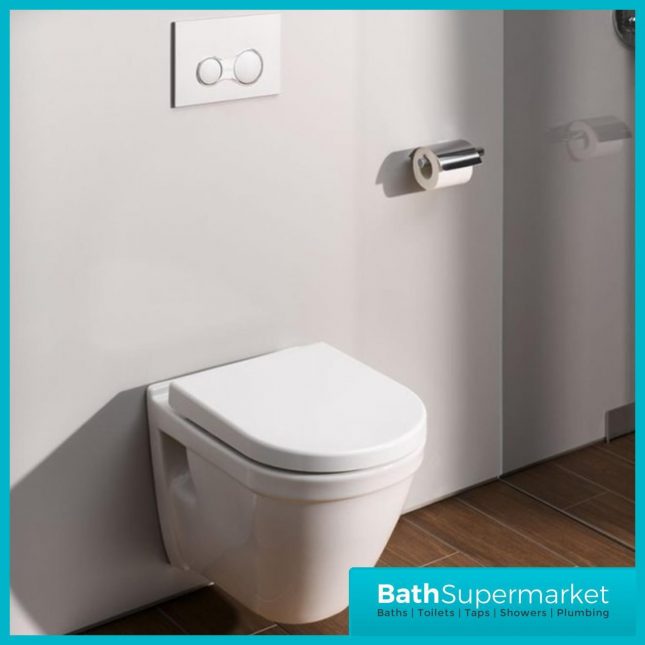Style Round Compact Short Projection Wall Hung Toilet WC Pan & Soft Close Seat 480cm