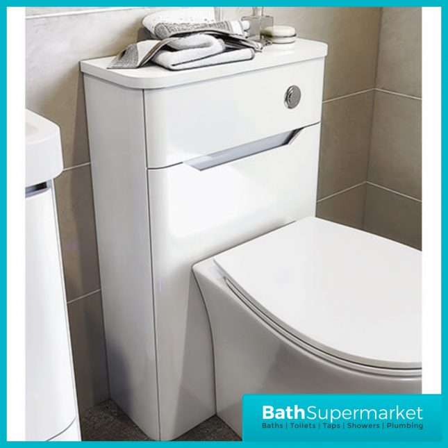 Biella Gloss White Back To Wall WC Toilet Unit 500mm