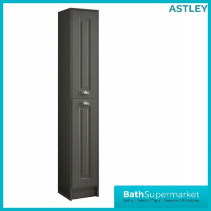 Kartell Astley Matt Grey Traditional Floor Standing Tall 2 Door Side Unit 1800mm Height